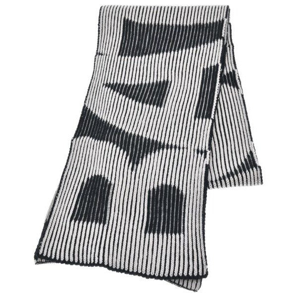 Balenciaga Scarf Wool Black X White
