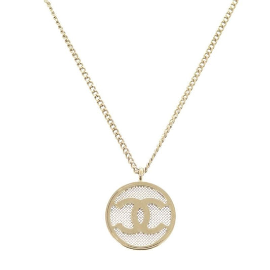 Chanel Coco Mark GP Gold Necklace 0756