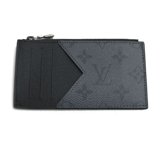 Louis Vuitton Coin Card Holder Case Monogram Eclipse Gray Black IC