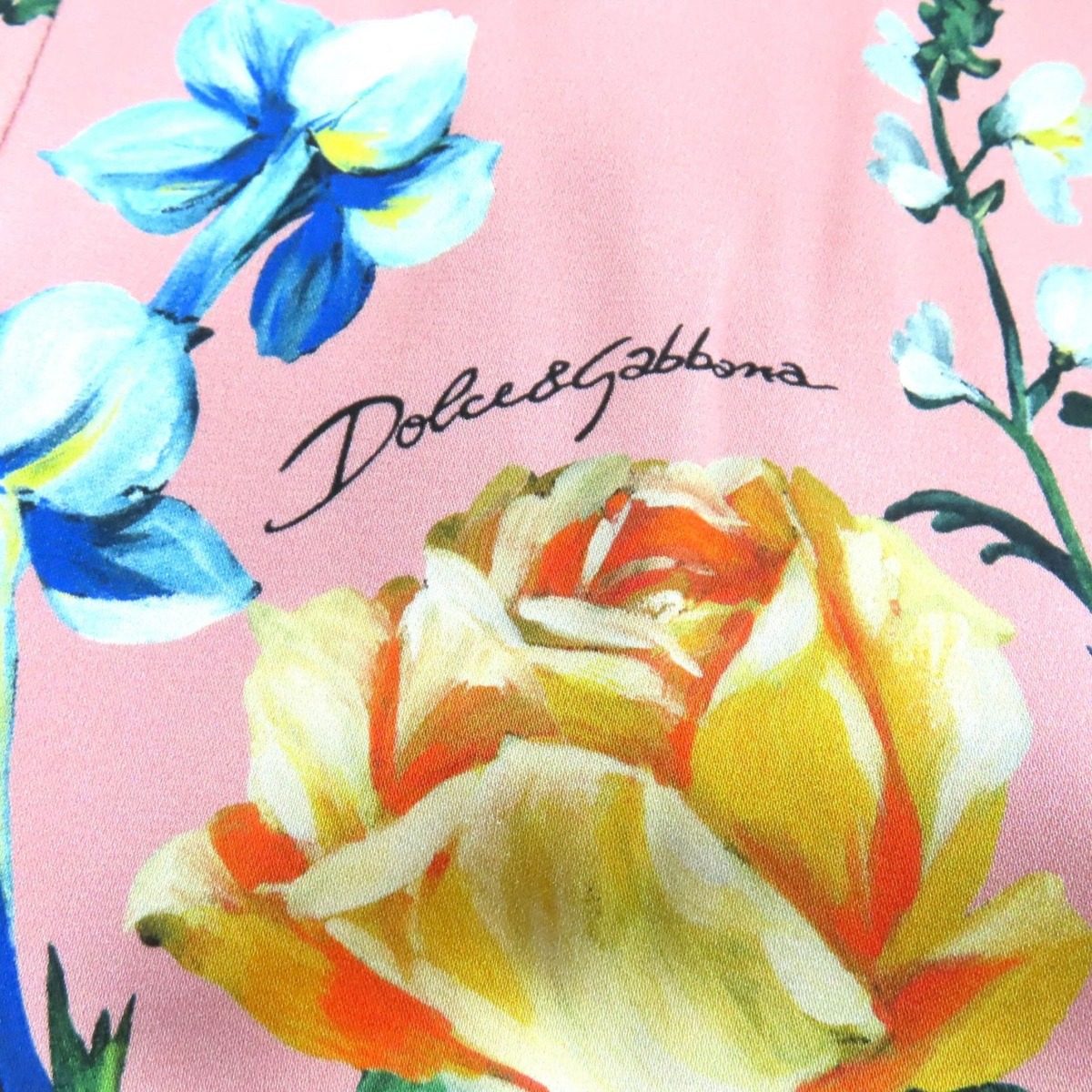 Dolce & Gabbana Floral Print Long Sleeve Silk Dress Multi 36 — view 6