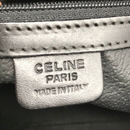 Celine Black Macadam Hand Boston Bag Brown Leather