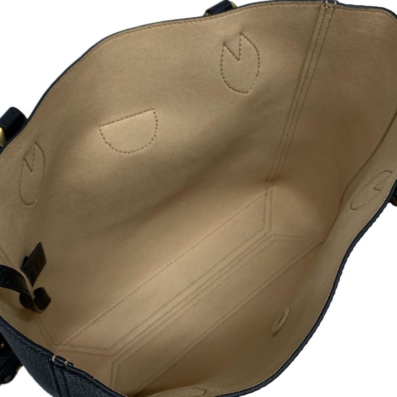 Gucci Tote Bag GG Marmont 779831 Black Leather