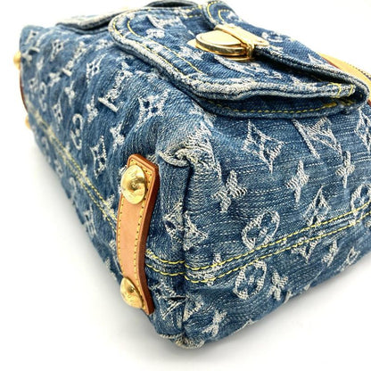 Louis Vuitton Baggy PM Shoulder Bag Monogram Denim M95049 Blue Fl0016