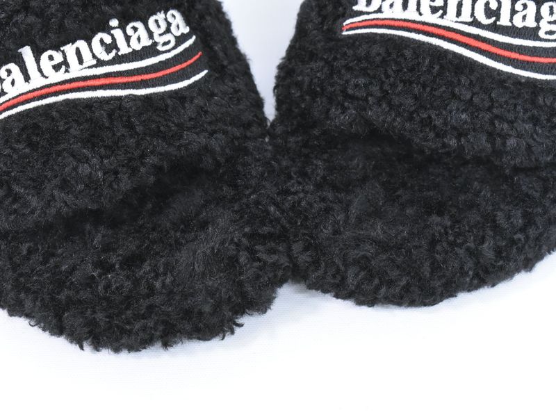 Authentic Balenciaga Logo Sandals Heels 35 Boa Black Women's Shoes Pre-owned