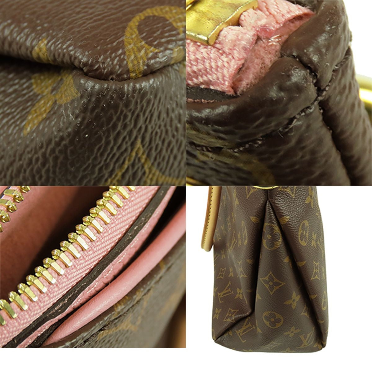 Louis Vuitton Pallas Brown Rose Poudre Monogram Canvas 2-Way Shoulder Bag — view 7