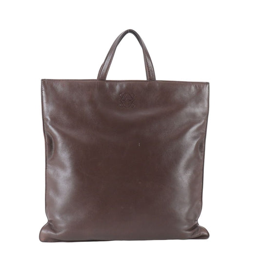 Loewe Anagram Leather Tote Shoulder Hand Brown