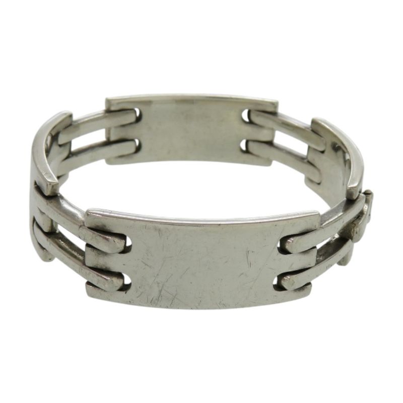 Gucci Logo Plated Silver 925 Silver Bracelet 0520 Gucci