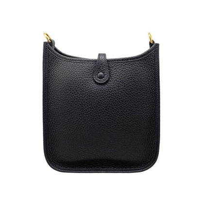 Hermes Shoulder Bag Evelyn TPM W Engraved Taurillon Clemence Noir Black Gold
