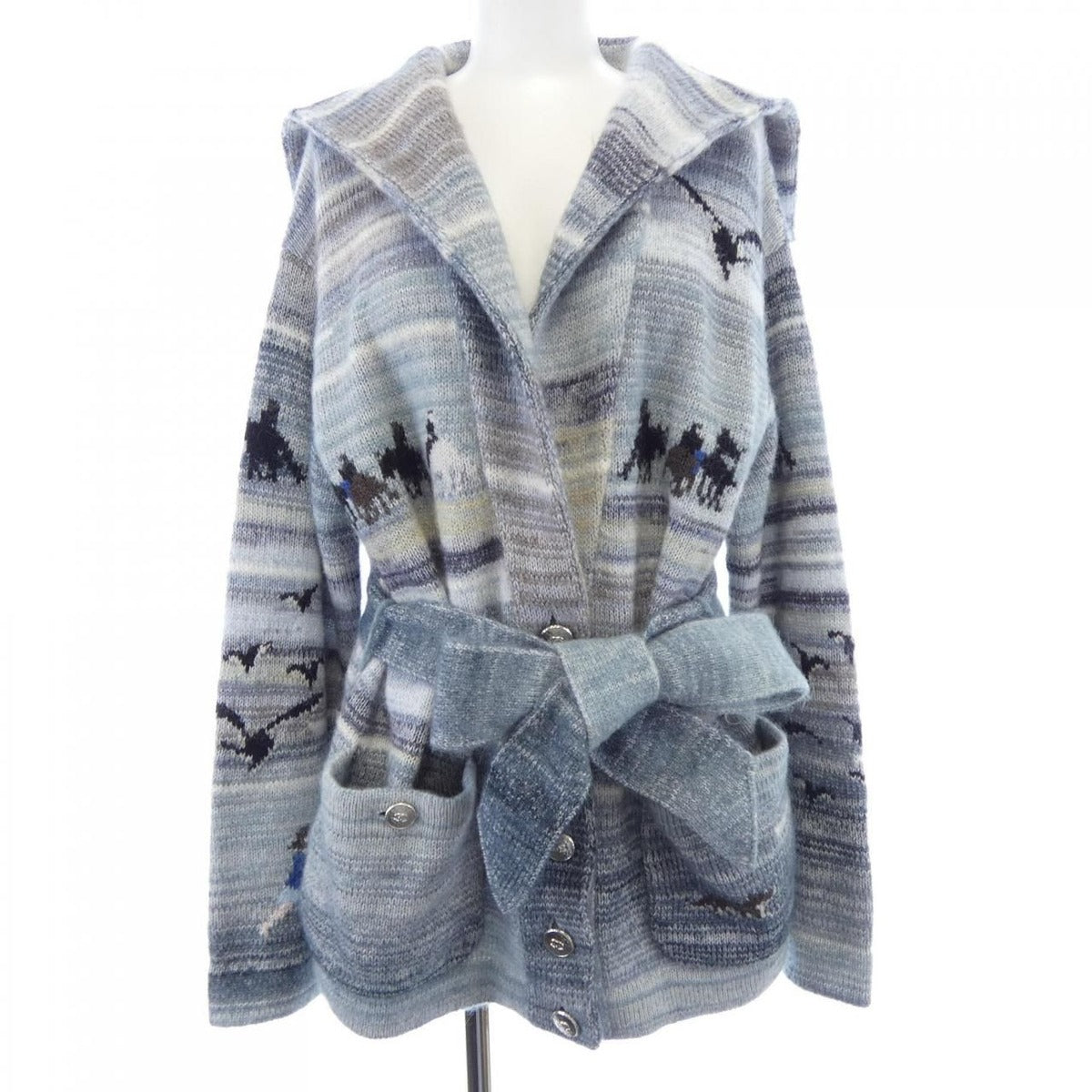 Chanel Jacket Cashmere Blue Gray