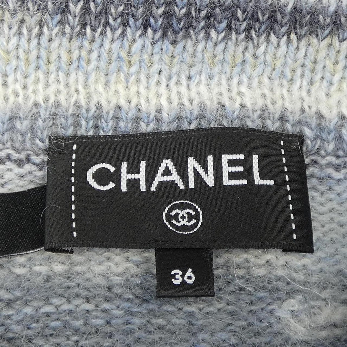 Chanel Jacket Cashmere Blue Gray — view 5
