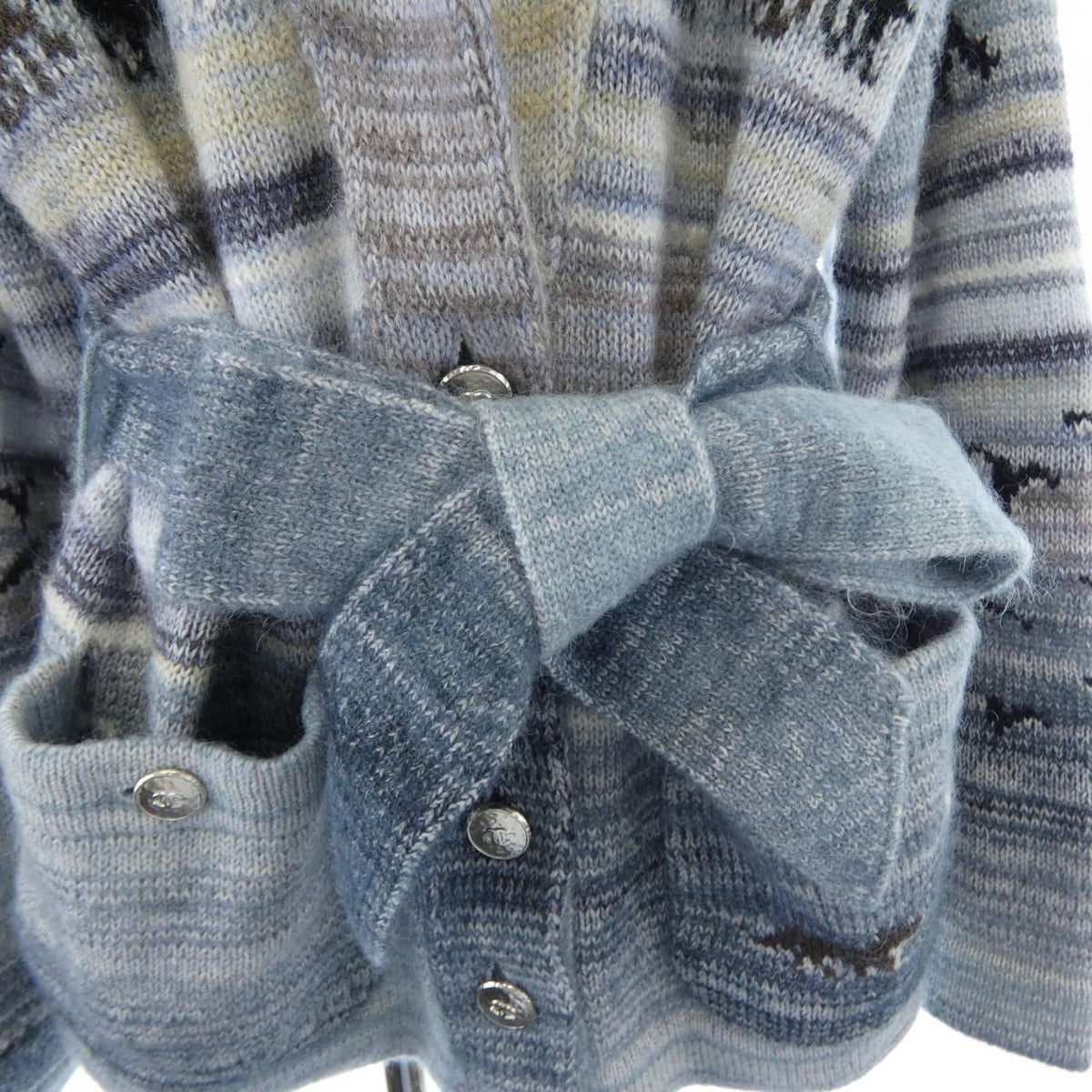Chanel Jacket Cashmere Blue Gray — view 8