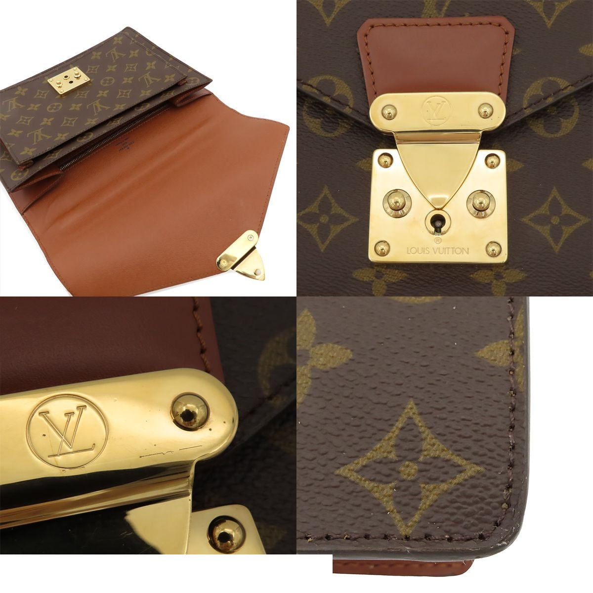 Louis Vuitton Monceau 28 Brown Gold Monogram Canvas 2-Way Bag Handbag — view 6