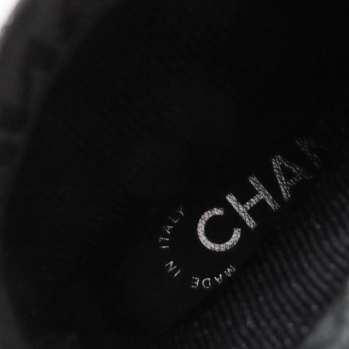 Chanel Patent Leather Logo Knit Socks Boots Ankle Black 34.5 — view 10