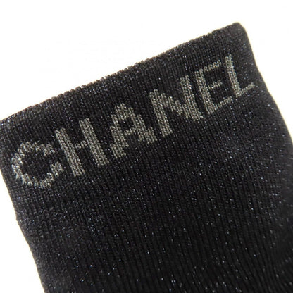 Chanel Patent Leather Logo Knit Socks Boots Ankle Black 34.5 — view 8