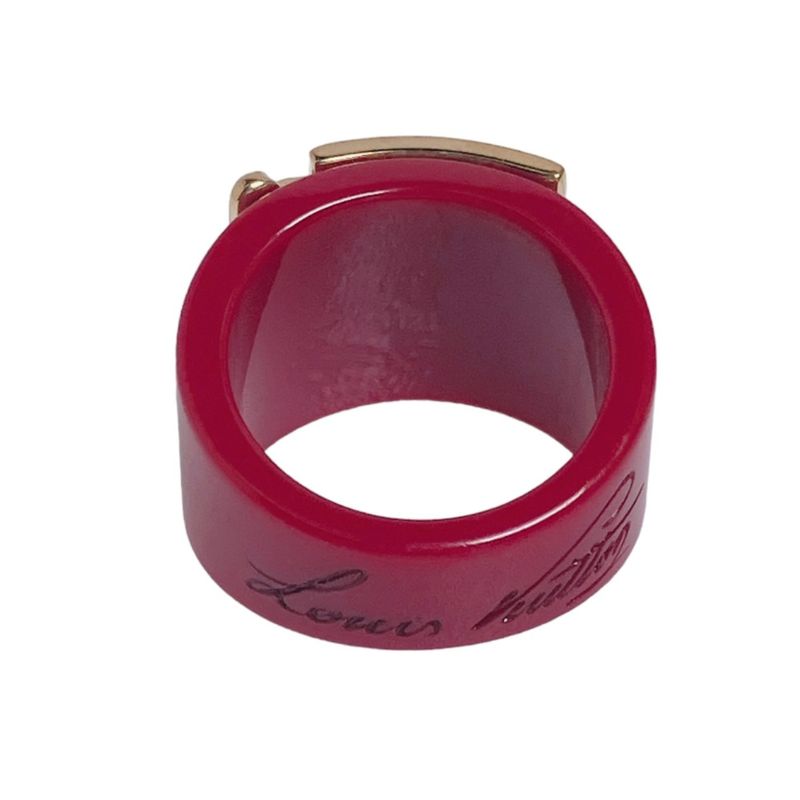 Louis Vuitton L Size Plastic X GP Ring / Ring Louis Vuitton Red