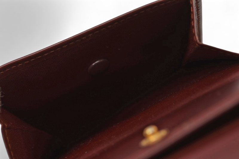 Cartier Fold Wallet Vintage Cartier Mini Wallet Must De Cartier Bordeaux