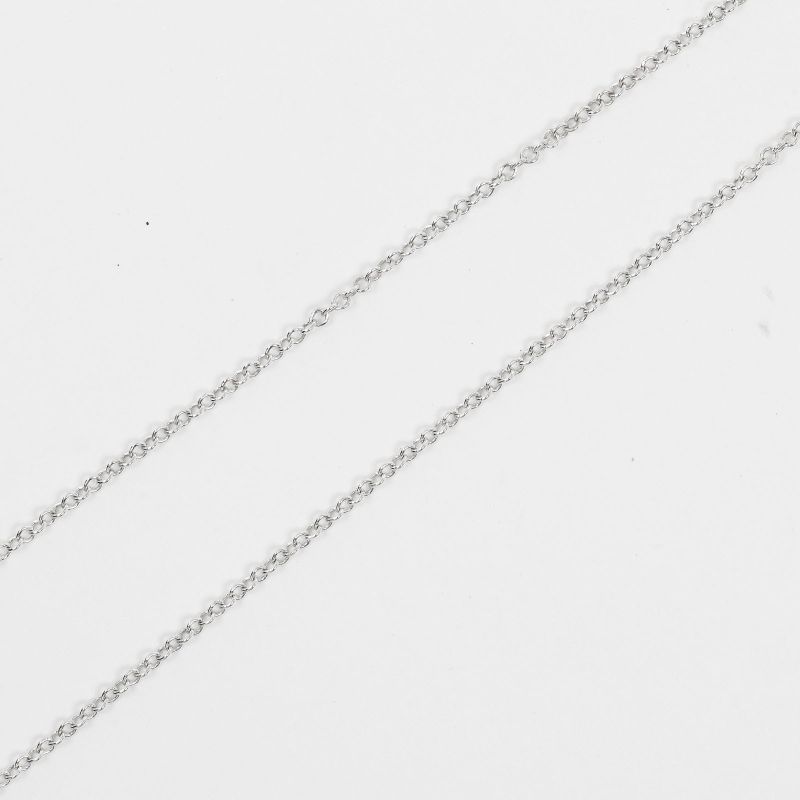 Tiffany & Co Double Rubbing Heart 925 Silver And Pink Sapphire Ladies 1.38g