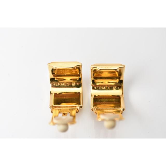 Hermes Earrings Hermes Emailles Cloisonne Enamel With Flower Motif Yellow Gold