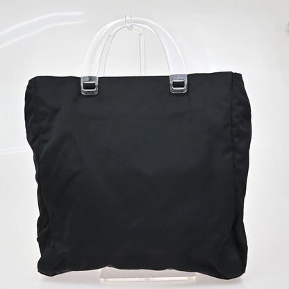 Prada Hand Bag Tote Bag Logo Nylon Black 67ka853