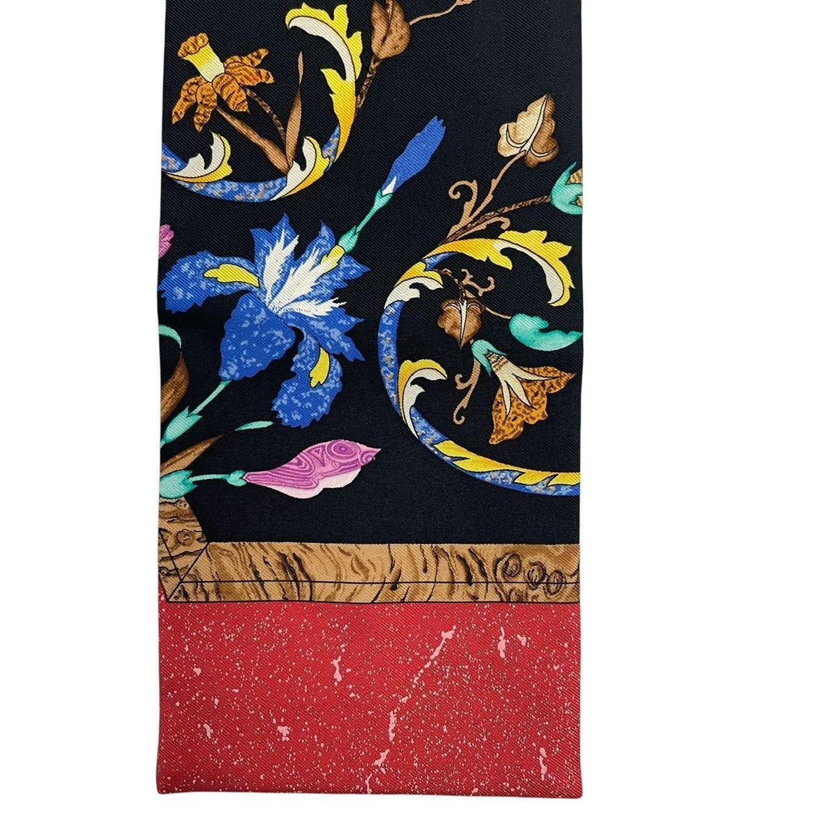 Hermes Twilly Scarf Silk Floral Pattern Multicolor — view 3