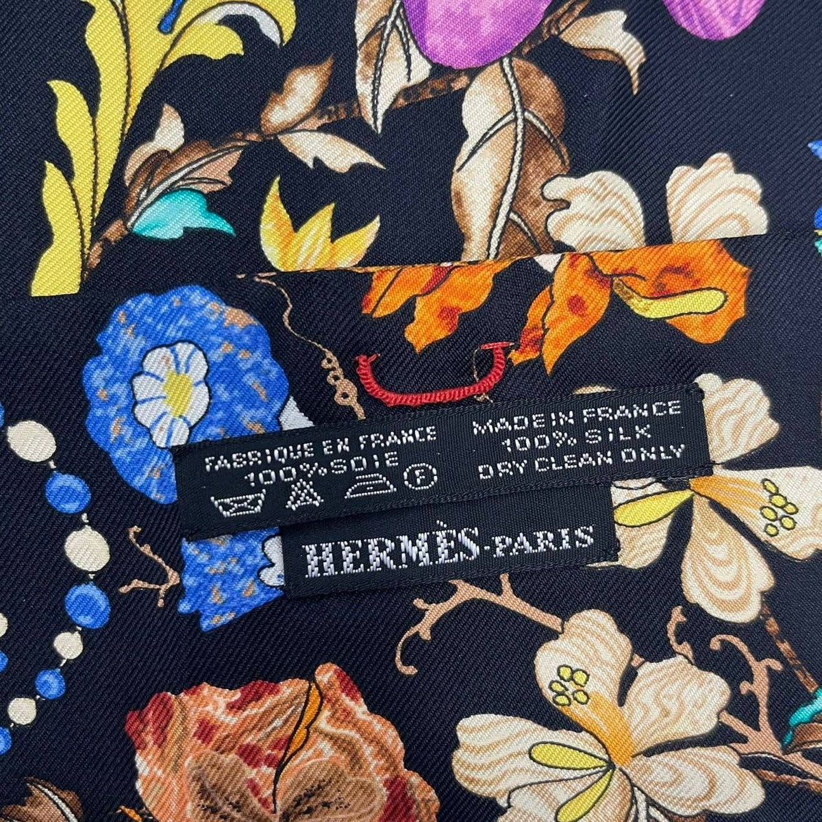 Hermes Twilly Scarf Silk Floral Pattern Multicolor — view 5