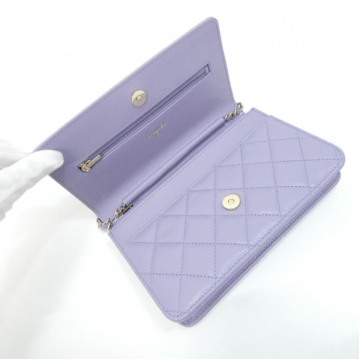 Chanel Chain Wallet Caviar Grained — view 8