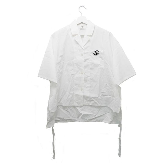 Hermes Chaine D'ancre Short Sleeve Button Shirt 36 White Chemise De