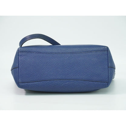Prada Leather Shoulder Bag Tote Blue — view 3