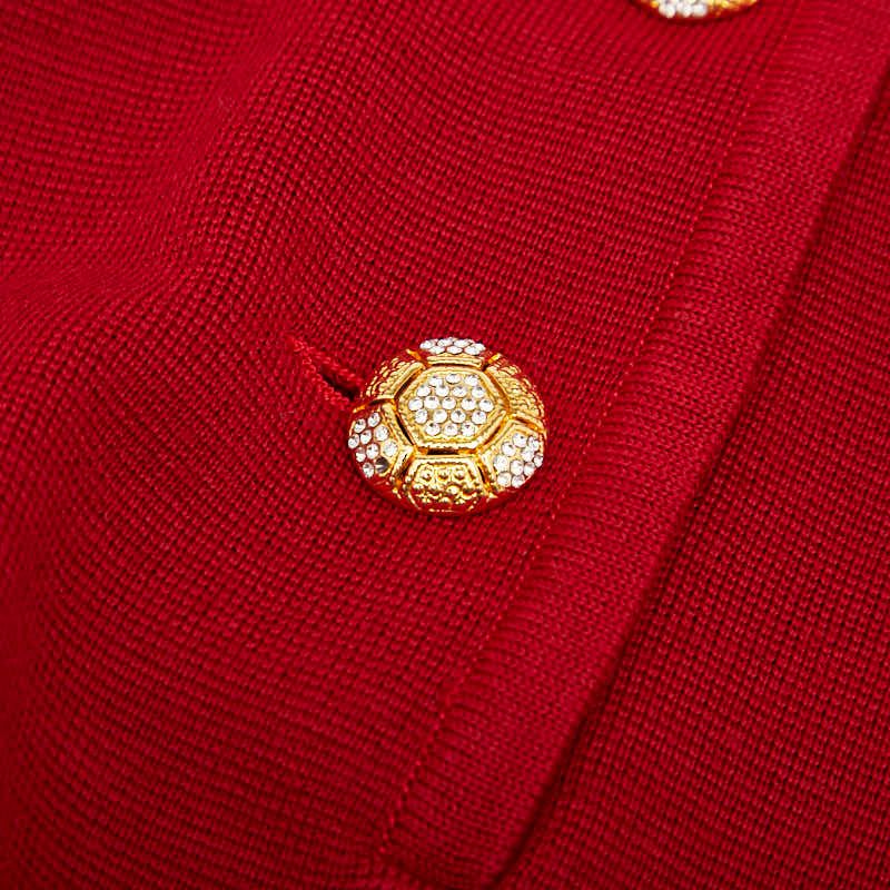 Saint Laurent Knit Dress Size: L Red Wool Women's Saint Laurent