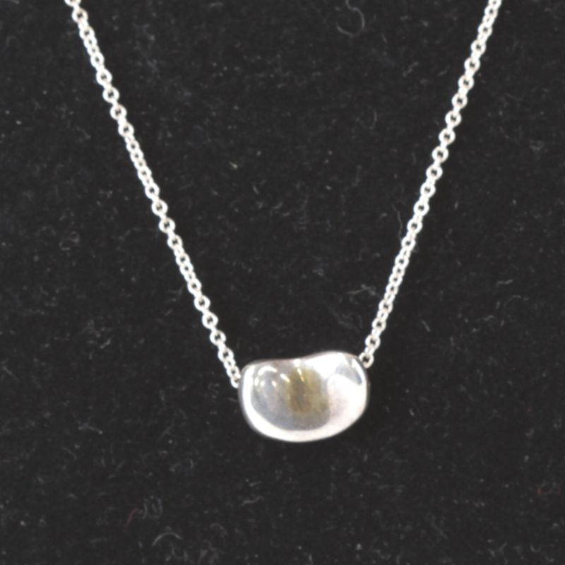925 Silver Tiffany & Co Elsa Peretti Beans Necklace 28g