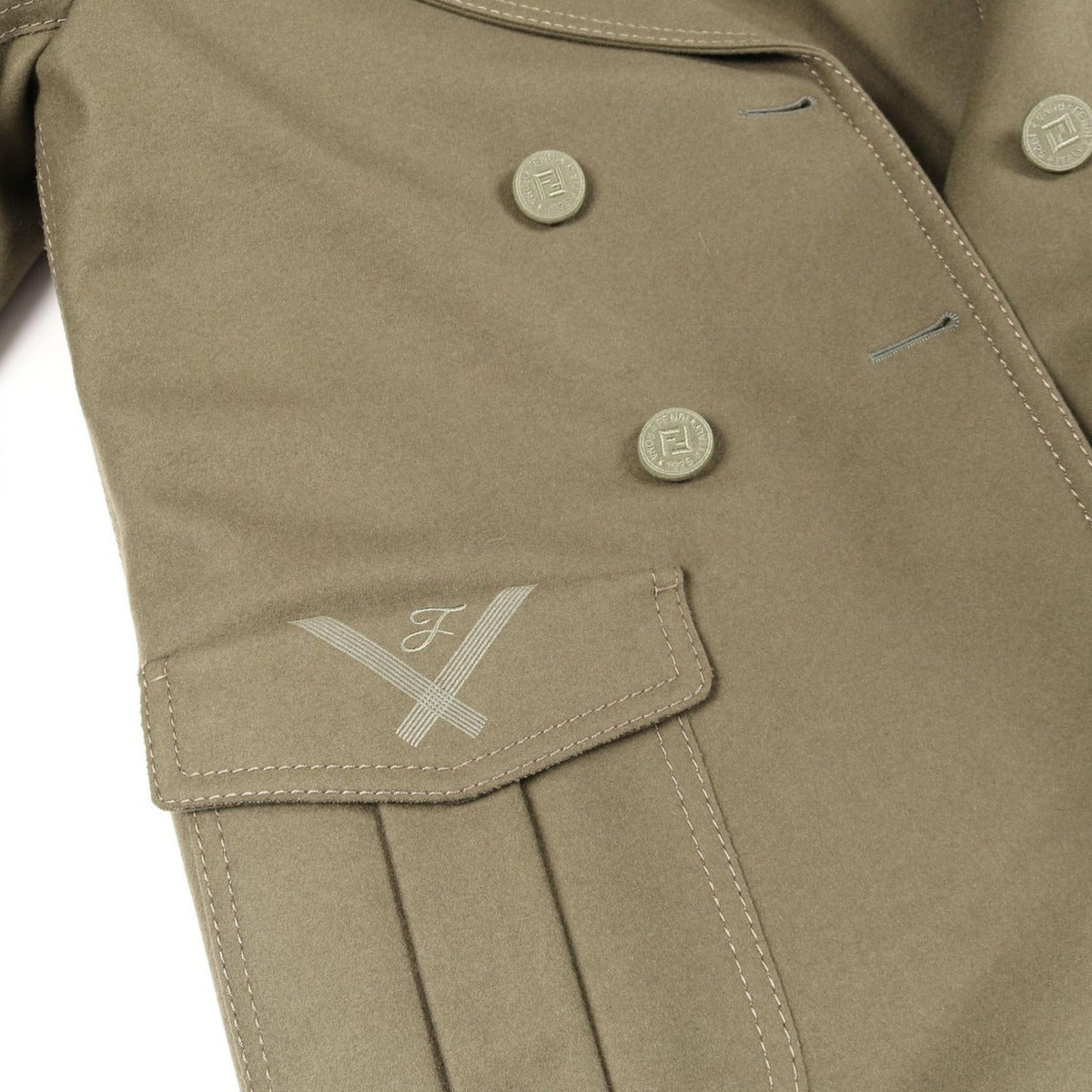 Fendi Pea Coat Wool Cashmere — view 8