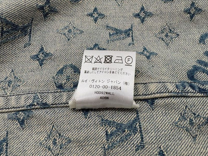 2254 Louis Vuitton Baseball Shirt Hdd92wall Monogram Denim Short Sleeve S Size