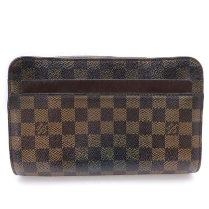 Louis Vuitton Damier Saint Second Case Pouch Brown Leather