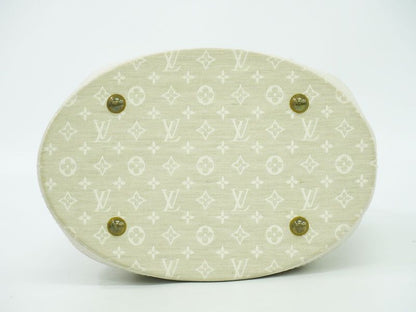 Authentic Louis Vuitton LV Bucket PM Monogram Mini Lin Shoulder Bag Tote Bag