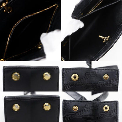 Balenciaga Hardware Bbmonogram 714187 Leather Black Unisex Handbag