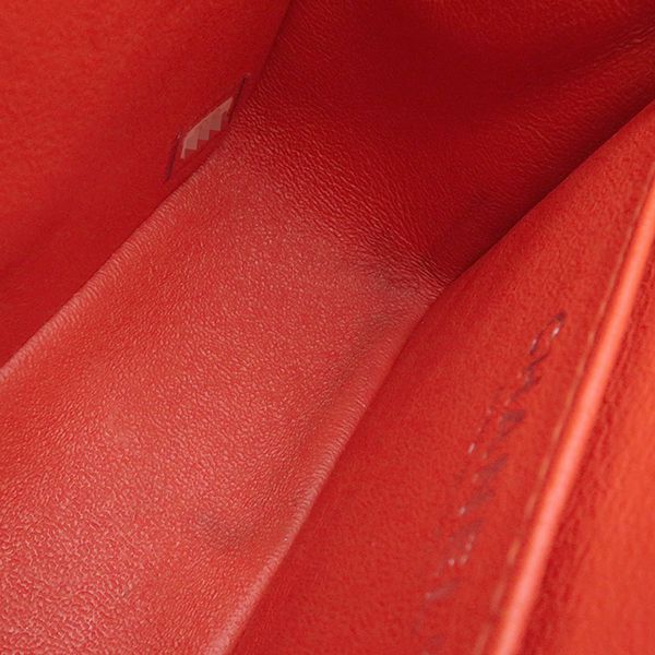 Chanel Shoulder Bag Mini Matelasse Chain Shoulder Lambskin Red Silver Hardware