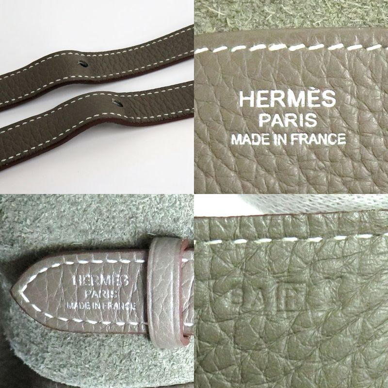 Hermes Alzan 31 Taurillon Clemence Etain Silva-hardware R 2014 Gray