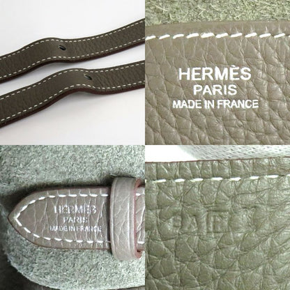 Hermes Alzan 31 Taurillon Clemence Etain Silva-hardware R 2014 Gray