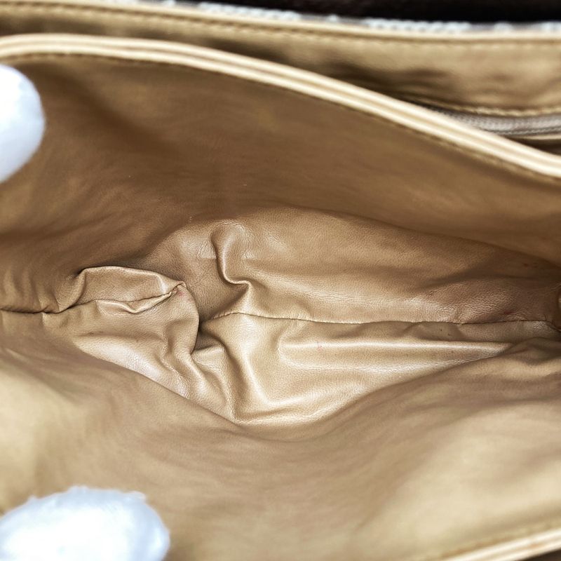 Gucci 001 116 6862 Old Gucci Shoulder Bag GG Supreme Sherry Vintage Brown Beige