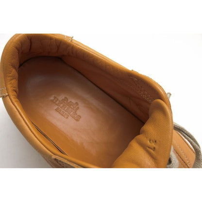 Hermes Shoes Sneakers Low Cut Women Leather Beige Quick — view 8