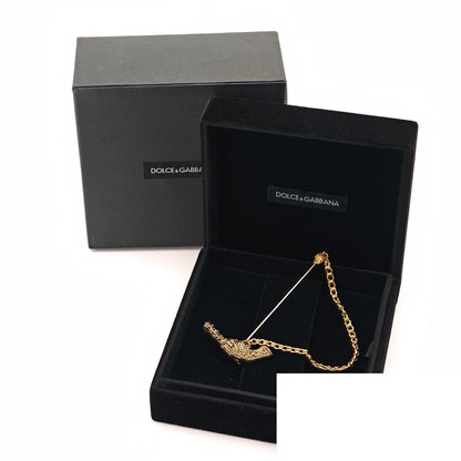 Dolce & Gabbana Jewel Gun Brooch Bracelet Gold