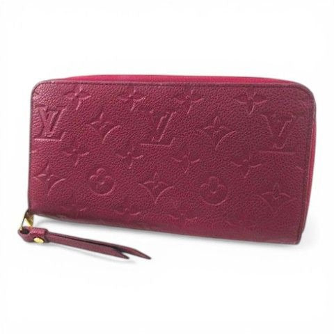 Louis Vuitton Monogram Empreinte Zippy Wallet Zip Around Bordeaux