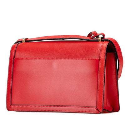 Loewe Barcelona Crossbody Shoulder Bag Red Leather Women's Loewe