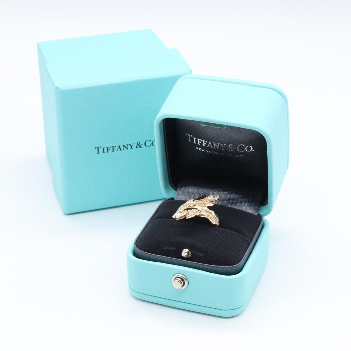 Tiffany & Co Ring Victoria Vine Bypass Diamond 18k Pink Gold — view 9