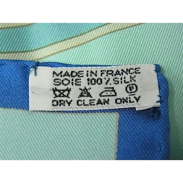 Hermes an Gre du Vent Carre 90 Silk Scarf Shawl Light Blue — view 4