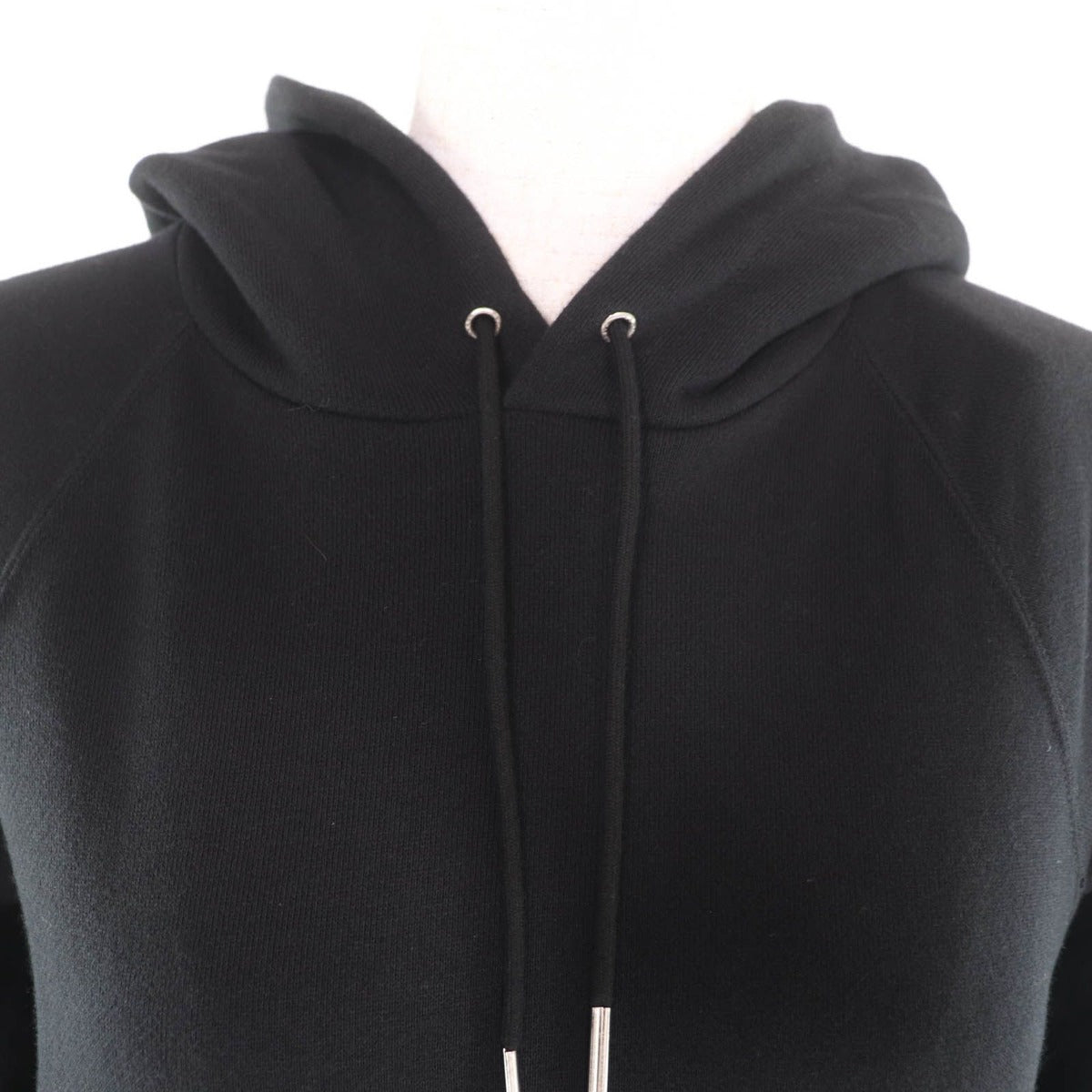 Celine Cotton Eddie Era Back Logo Pullover Hoodie Black Sweater — view 4