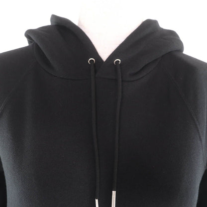 Celine Cotton Eddie Era Back Logo Pullover Hoodie Black Sweater — view 4