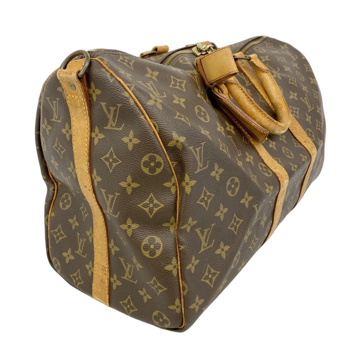 Louis Vuitton Boston Bag Monogram Keepall Bandouliere 45 Brown — view 2
