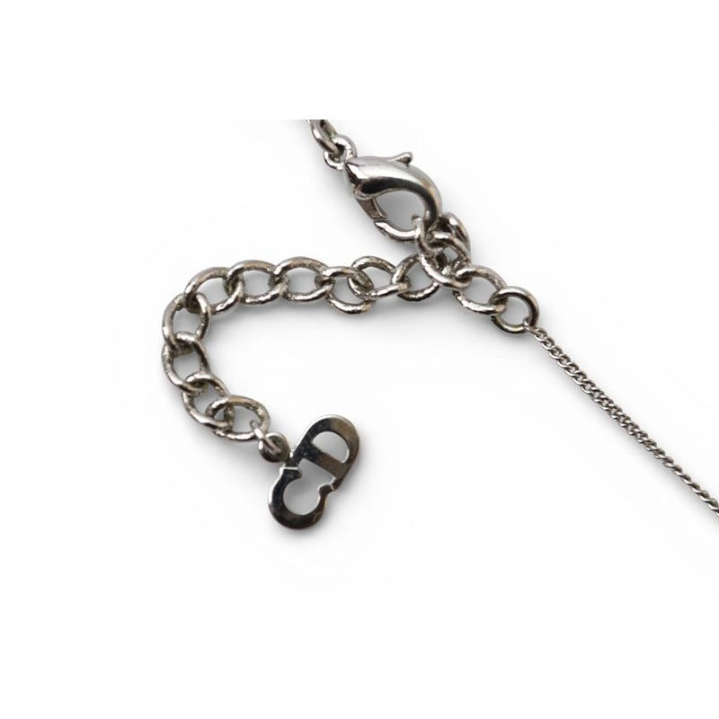 Christian Dior Necklace Heart Motif Logo Silver — view 5