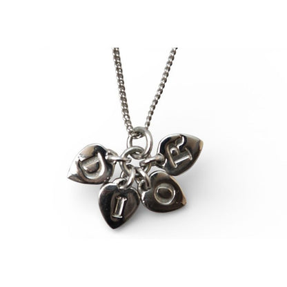 Christian Dior Necklace Heart Motif Logo Silver